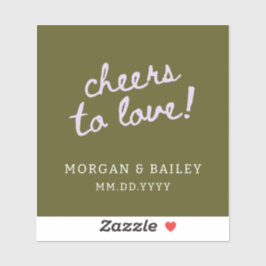 Green and Purple Handwritten Typographic Christmas Aufkleber