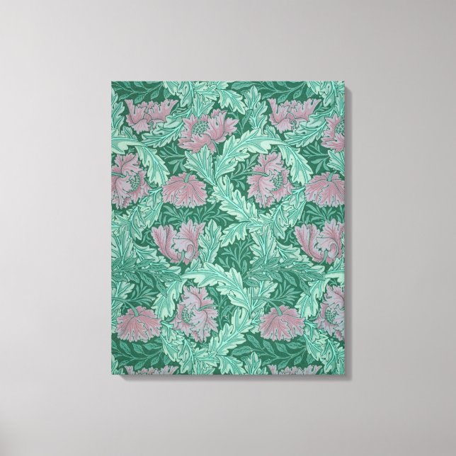 Green and Red Wreath Pattern (von William Morris) Leinwanddruck (Vorderseite)