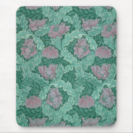 Green and Red Wreath Pattern (von William Morris) Mousepad