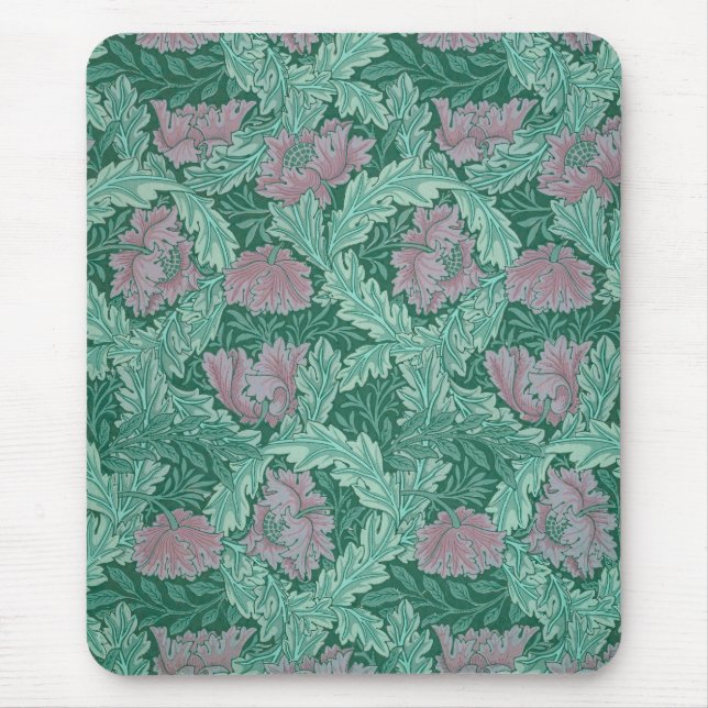 Green and Red Wreath Pattern (von William Morris) Mousepad (Vorne)