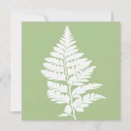 Green and White Fern Greeting Card Karte