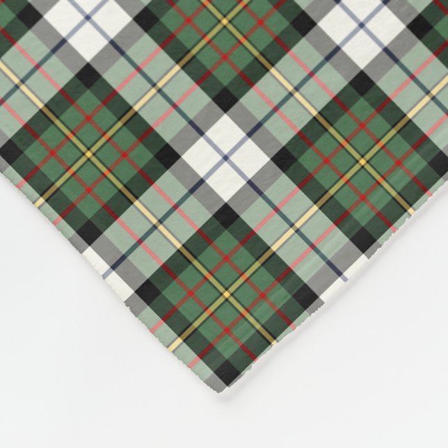 Green and White Kariert MacLaren Clan Dress Tartan Fleecedecke (Ecke)
