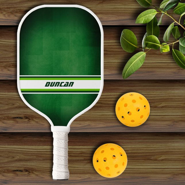 Green and White Personalized Pickleball Paddle (Von Creator hochgeladen)