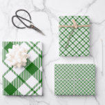 Green and White Pläd Wrapping Paper Sheets Geschenkpapier Set<br><div class="desc">A set of three green and white pläd gift wrapping sheets that are great for ohrts,  scrapbooking or crafts.</div>