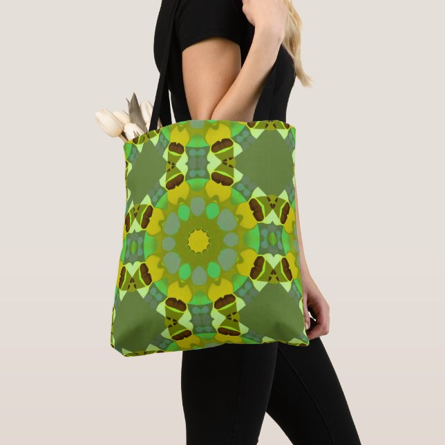 Green and Yellow Abstract Tote Bag (Von Nahem)