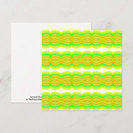 Green And Yellow Figure Eight Ribbon Pattern Art Karte