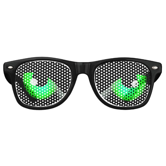 Green Animal Evil Eyes Party Sonnenbrille (Vorderseite)