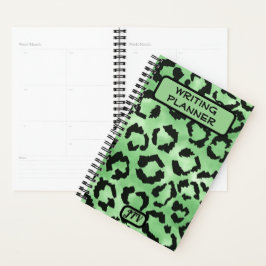 "Green Animal Print Planner Planer