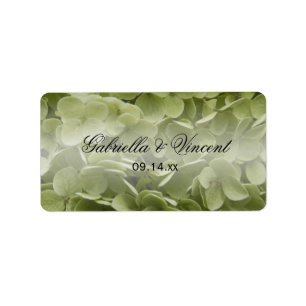Green Annabelle Hydrangea Blume Wedding Adressaufkleber