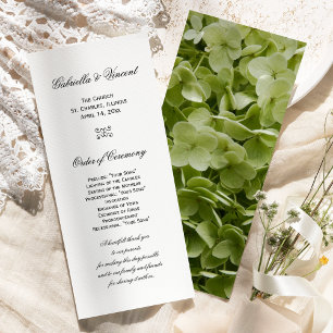 Green Annabelle Hydrangea Blume Wedding Program Programm