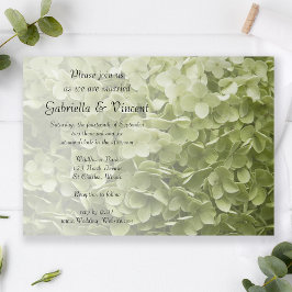 Green Annabelle Hydrangea Floral Wedding Einladung