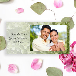 Green Annabelle Hydrangea Wedding rettet das Datum Save The Date