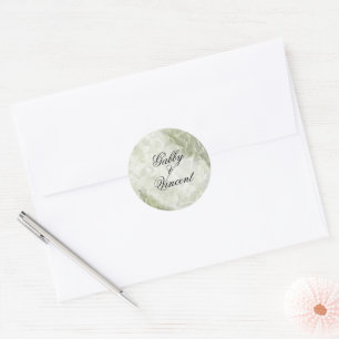 Green Annabelle Hydrangea Wedding Umschlag Aufkleb Runder Aufkleber
