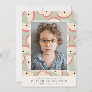 Green Apple Boy Foto Abschluss Annoucement Einladung