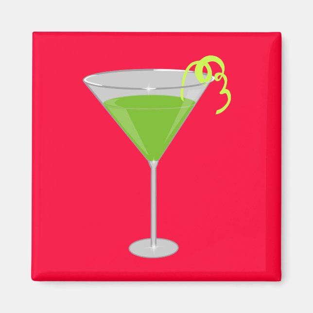 Green Apple Martini Magnet (Vorne)