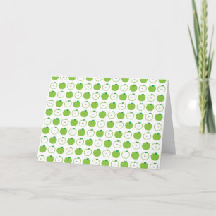 Green Apple Muster Grußkarte - Leere Innenseite Karte