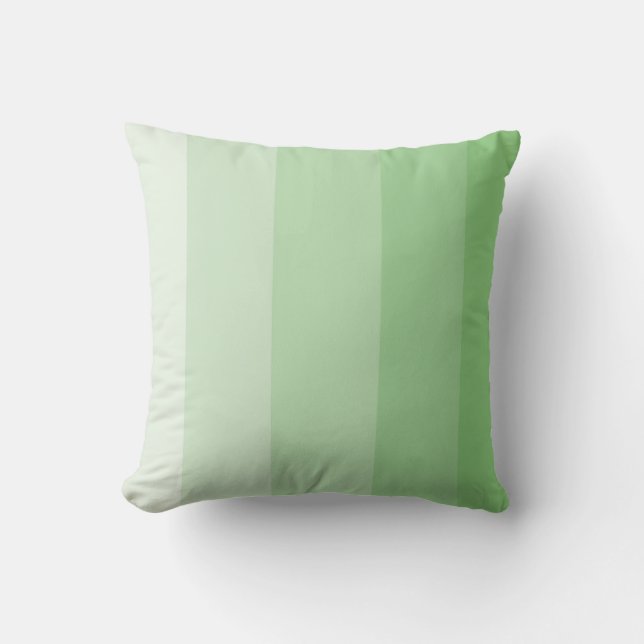 Green Apple Ombre Stripe Kissen (Vorderseite)