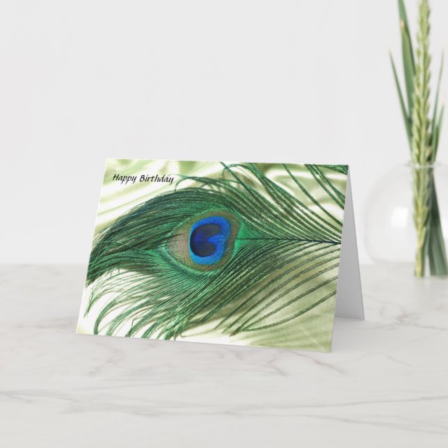 Green Apple Peacock Sill Life Karte (Vorderseite)