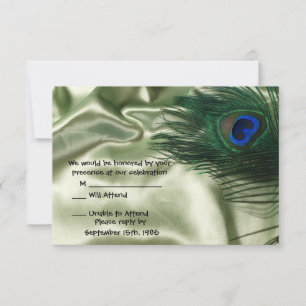 Green Apple Peacock Sill Life UAWG RSVP Karte