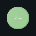 Green Apple Personalisiert Magnet<br><div class="desc">Eine schöne grüne Farbe,  die an einen grünen Äpfel erinnert. Einige der Produkte sind auch mit grünen Apfel- und weißen Polka-Punkten kompatibel. Sie sind eine leere Leinwand,  die für Ihren Text oder Ihr Bild bereit ist.</div>