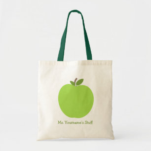 Green Apple Personalisiert Teacher Tragetasche