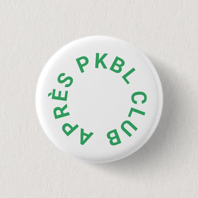 Green Après PKBL Club Pickleball Button (Vorderseite)
