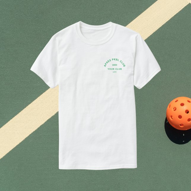 Green Après PKBL Club Wappen Pickleball Herren T-Shirt (Von Creator hochgeladen)