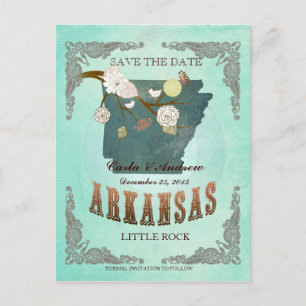 Green Aqua Save the Date - AR Karte mit hübschen V