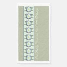 Green Aquamarin Blue Floral Serviette