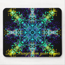Green Aquamarin Psychedelic Bohemisch Mandala Mousepad