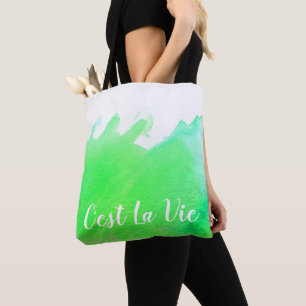 Green Aquarell C'est La Vie Französisch Zitat chic