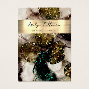 Green Aquarell Halskette Display-Karte
