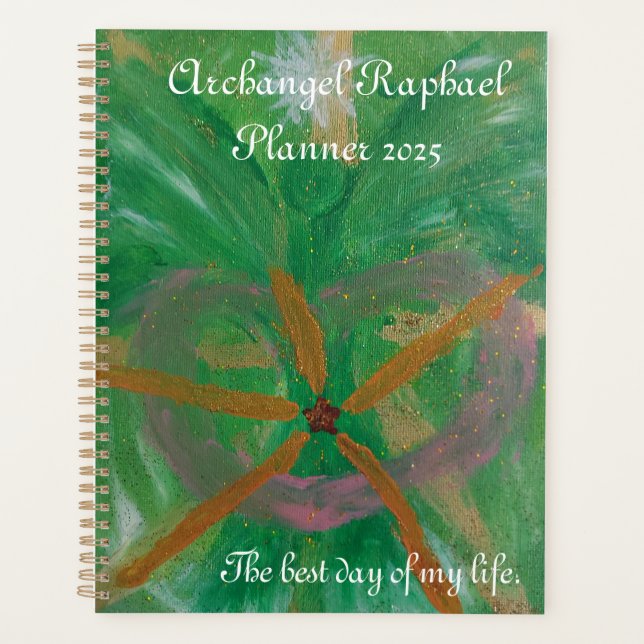 green archangel Raphael planner Planer (Vorderseite)