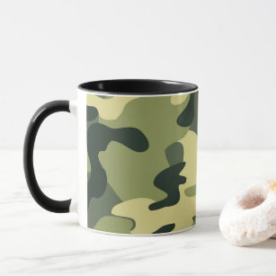 Green Army Camouflage Camouflage Pattern Tasse
