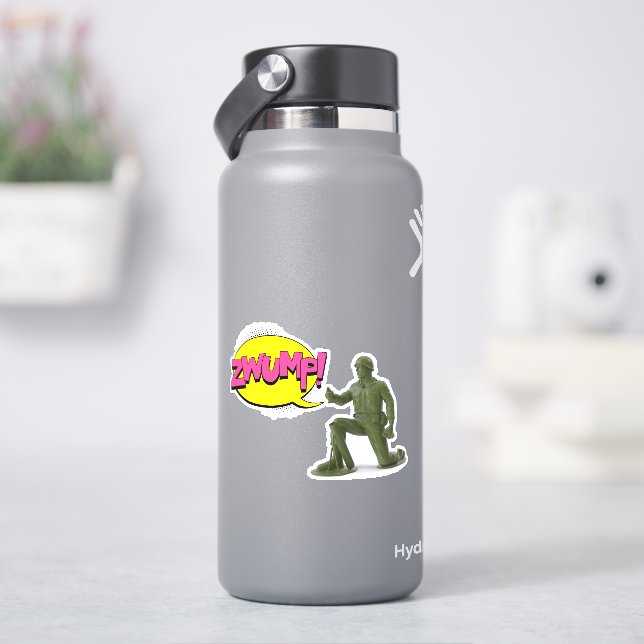 Green Army Man mit einem Mortar-Die Sticker (HydroFlask)