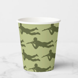 Green Army Man Sniper Pose Pappbecher