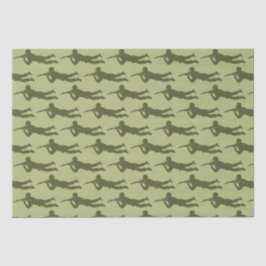 Green Army Man Sniper Pose Seidenpapier