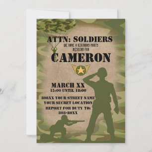 Green Army Men Todiers Einladung