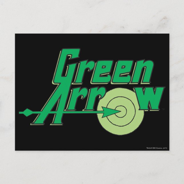 Green Arrow-Logo Postkarte (Vorderseite)