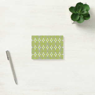 Green Art Deco Ovals Post-it Klebezettel