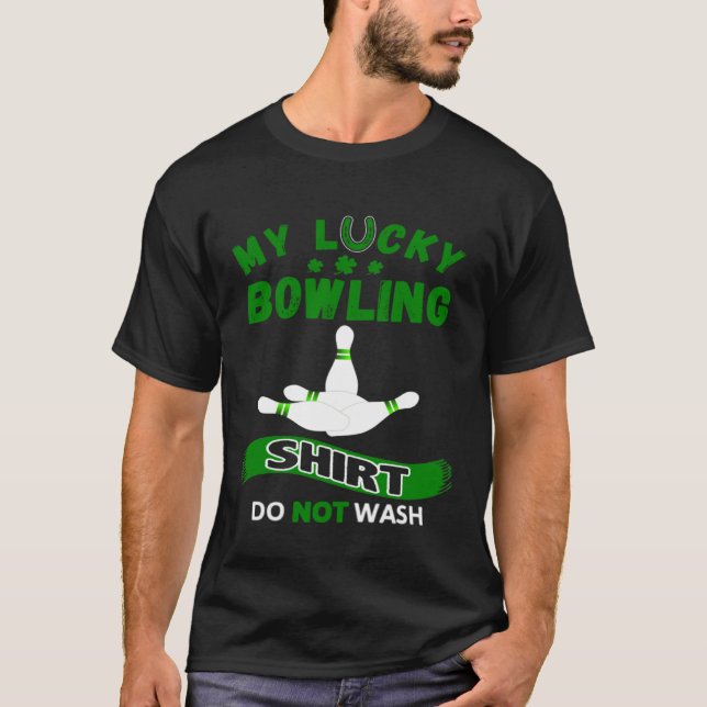 Green Art Graphics My Lucky Bowlin St Patricks Day T-Shirt (Vorderseite)