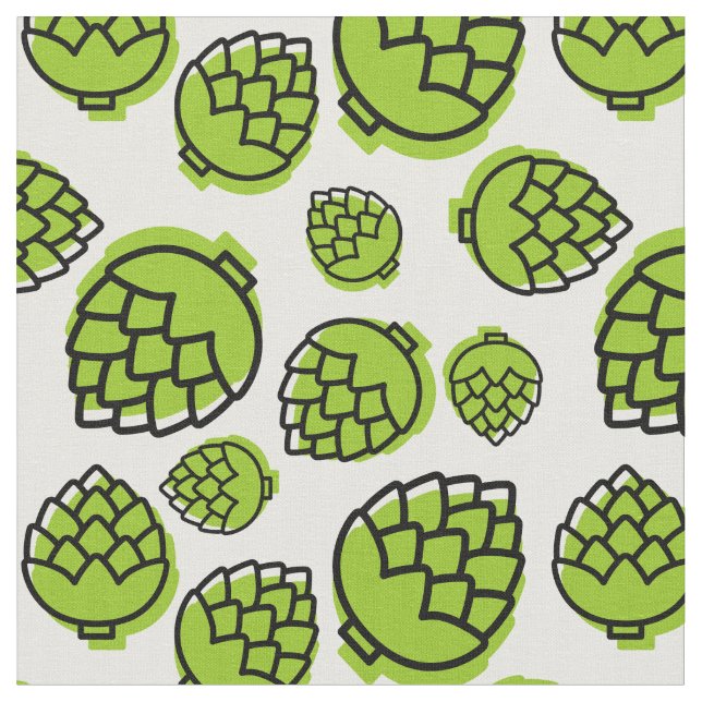 Green Artichoke Pattern Stoff (Nahaufnahme)