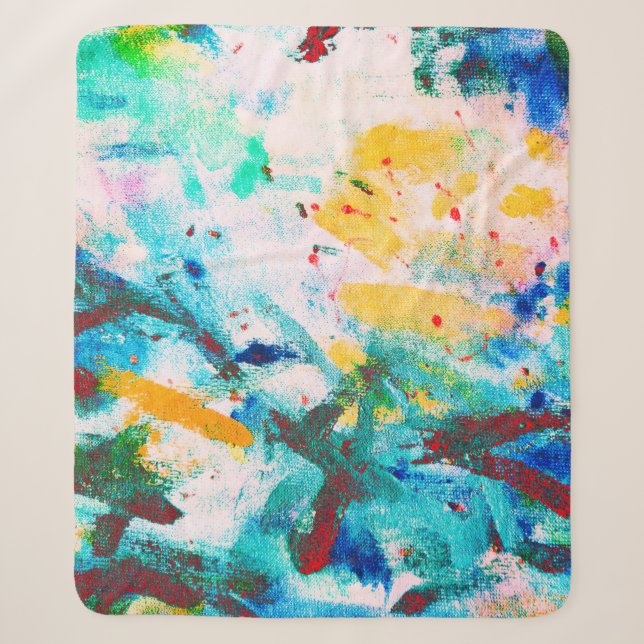 Green Artistic Canva. Lila Coole Illustration. Ode Sherpadecke (Vorderseite)