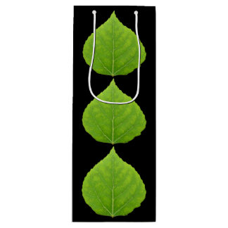 Green Aspen Leaf #11 Geschenktüte Für Weinflaschen