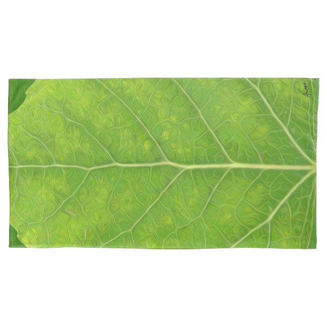 Green Aspen Leaf #11 Kissenbezug (Vorderseite-Links)