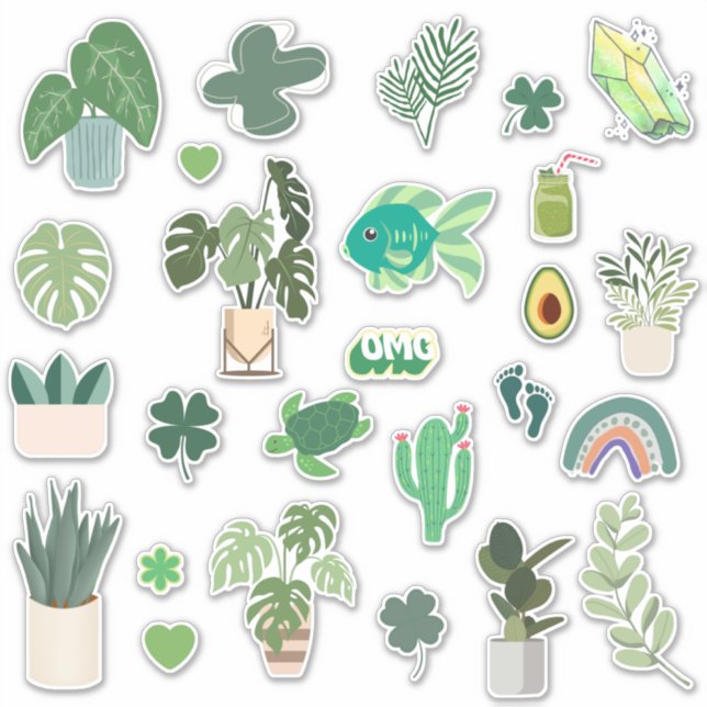 Green Ästhetik Pack Aufkleber (Vorderseite)