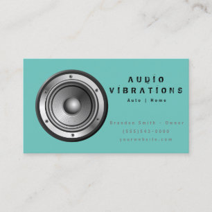 Green Audio Stereo Installations Business Card Visitenkarte