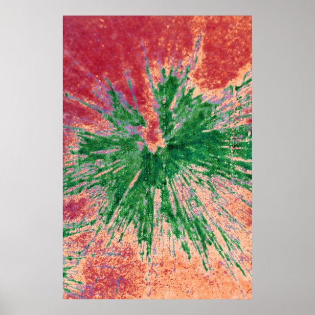 Green auf Rot und Orange Paintball Poster (Vorne)