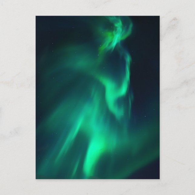 Green Aurora Northern Lights Postkarte (Vorderseite)