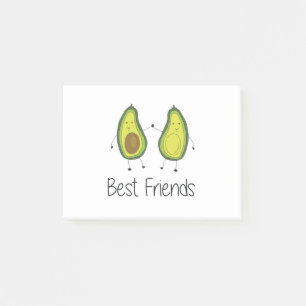 Green Avocado Cartoon Freundschaft Image Friendshi Post-it Klebezettel